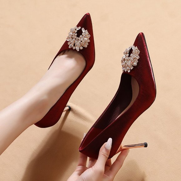 Shoes - Diamond High Heels Women's Heel Single Shoes